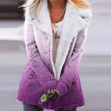 Cargar imagen en el visor de la galería, Damen Baumwolle Jacken in abgestufter Farbe - alwayssale24
