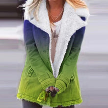Cargar imagen en el visor de la galería, Damen Baumwolle Jacken in abgestufter Farbe - alwayssale24
